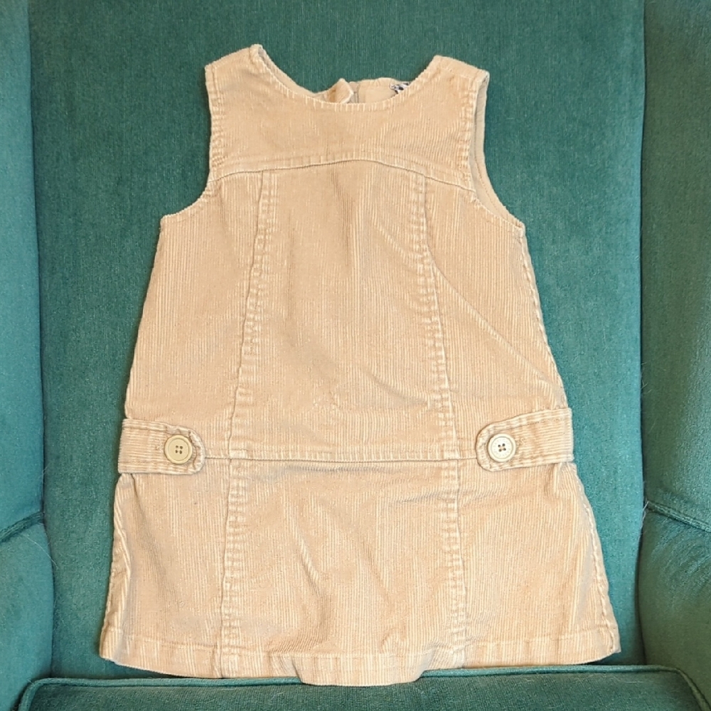 BabyGap, 2 Yrs || Tan Corduroy Jumper || Button Details & A Zip-up Back